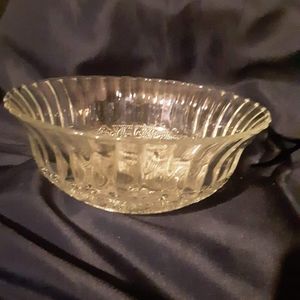 Vintage trellis glass bowl